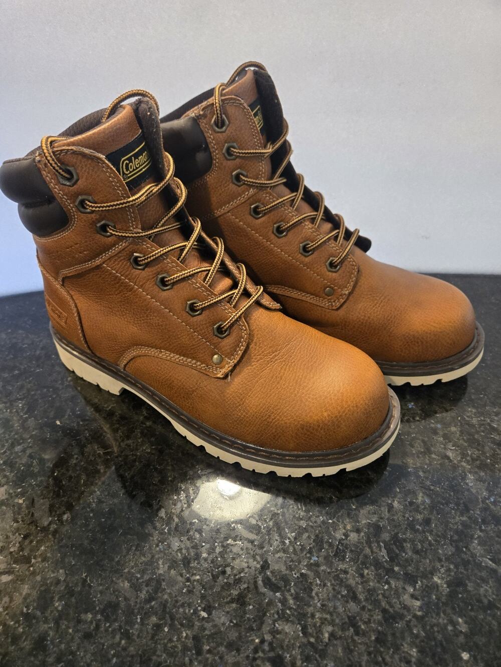 Coleman Workwear Boots Mens Size 9 Brown Steel Toe